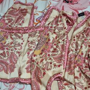 Vici Pink Paisley Kimono Set Size XL